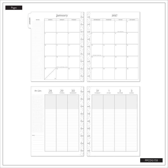 The Happy Planner 2027 'Life in Whimsy' CLASSIC 12-Month Planner - Vertical Lined Layout