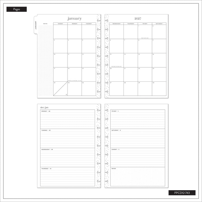 The Happy Planner 2027 'Twilight Tapestry' CLASSIC 12-Month Planner - Horizontal Layout