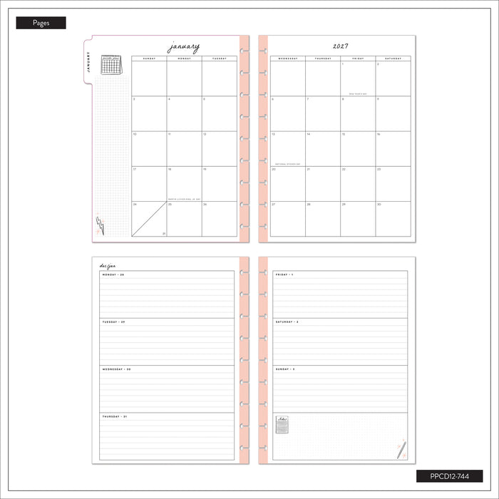 The Happy Planner 2027 'Pajama Plans' CLASSIC 12-Month Planner - Horizontal Layout