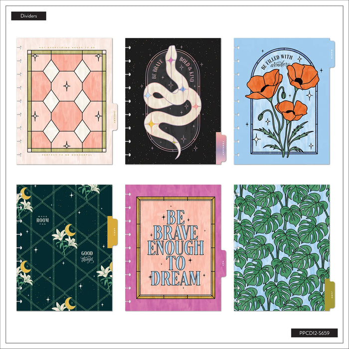 The Happy Planner 2026-2027 SPECIALTY 'Tinted Mosaic' CLASSIC 12-Month Planner - Dashboard Layout