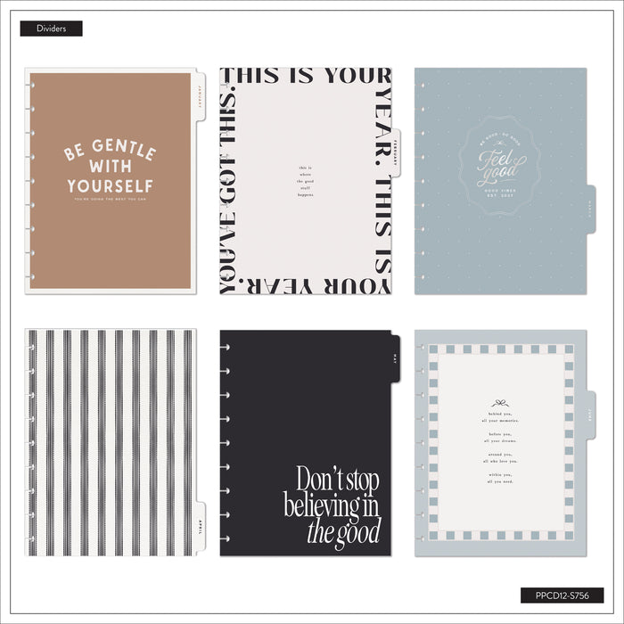 The Happy Planner 2027 'Haven & Heart' Embroidered CLASSIC 12-Month Planner - Dashboard Layout