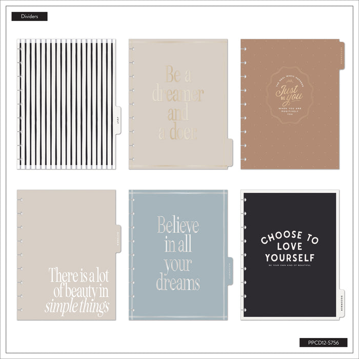 The Happy Planner 2027 'Haven & Heart' Embroidered CLASSIC 12-Month Planner - Dashboard Layout