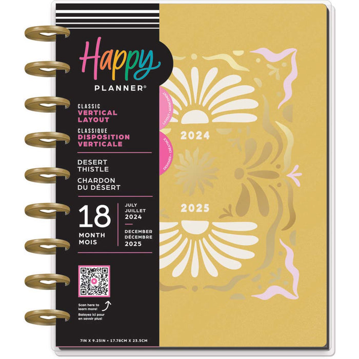 The Happy Planner 2024-2025 'Desert Thistle' CLASSIC VERTICAL Happy Planner - 18 Months