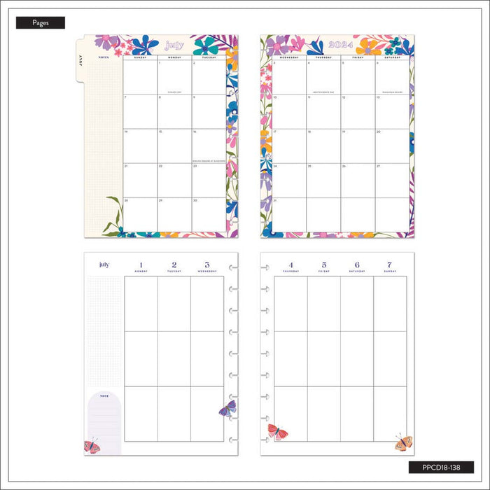 The Happy Planner 2024-2025 'Midnight Botanical' CLASSIC VERTICAL Happy Planner - 18 Months