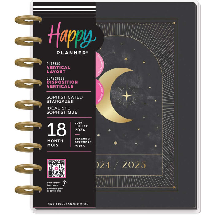 The Happy Planner 2024-2025 'Sophisticated Stargazer' CLASSIC VERTICAL Happy Planner - 18 Months