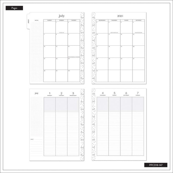 The Happy Planner 2024-2025 'Opal Mountain' CLASSIC LINED VERTICAL Happy Planner - 18 Months