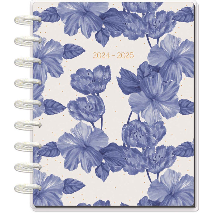 LAST STOCK! The Happy Planner 2024-2025 'Shibori Flowers' CLASSIC VERTICAL HOURLY Happy Planner - 18 Months