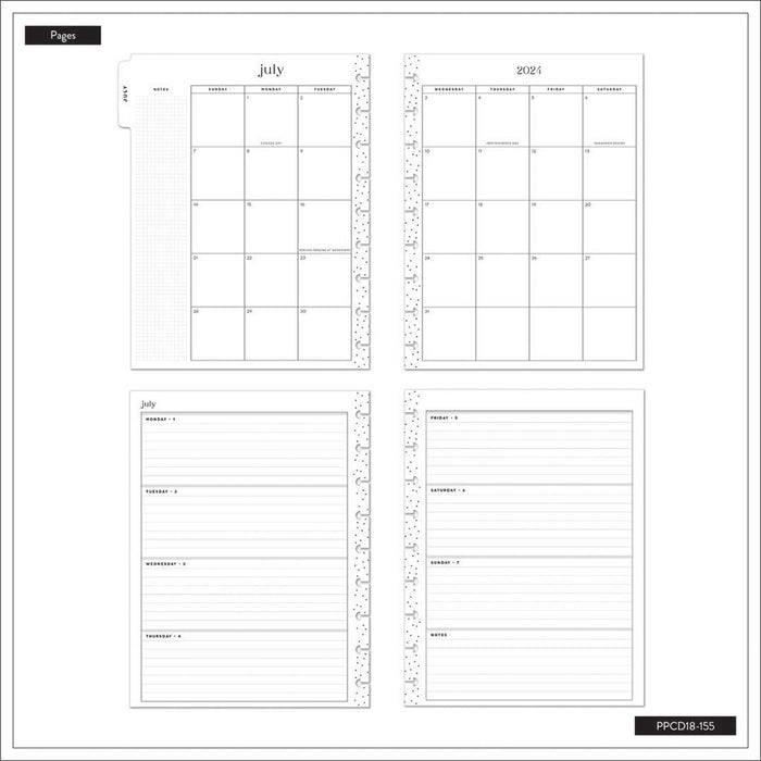 The Happy Planner 2024-2025 'Exotic Fleurs' CLASSIC HORIZONTAL Happy Planner - 18 Months