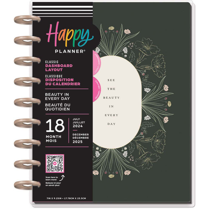 LAST STOCK! The Happy Planner 2024-2025 'Beauty in Every Day' CLASSIC DASHBOARD Happy Planner - 18 Months