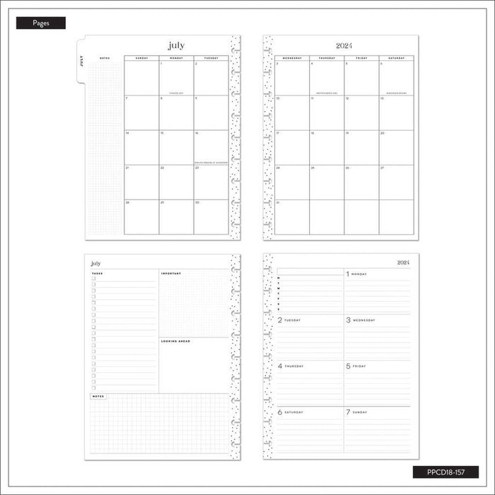 The Happy Planner 2024-2025 'Breathe Live Explore' CLASSIC DASHBOARD Happy Planner - 18 Months