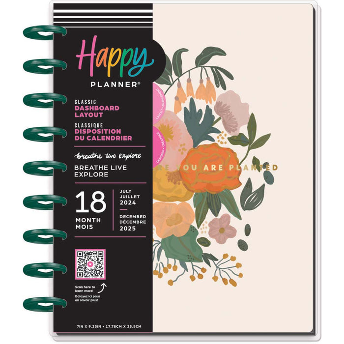 LAST STOCK! The Happy Planner 2024-2025 'Breathe Live Explore' CLASSIC DASHBOARD Happy Planner - 18 Months