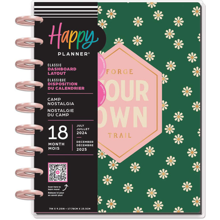 LAST STOCK! The Happy Planner 2024-2025 'Camp Nostalgia' CLASSIC DASHBOARD Happy Planner - 18 Months