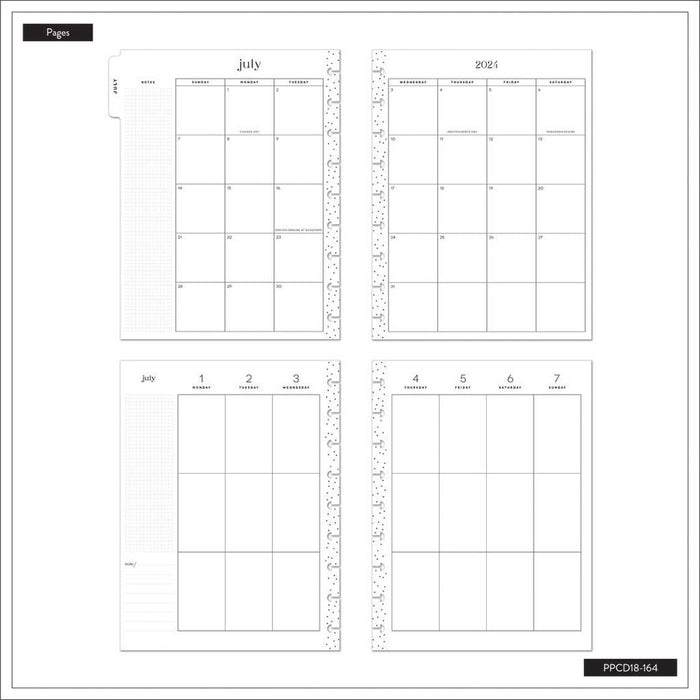 The Happy Planner 2024-2025 'Exotic Borders' CLASSIC VERTICAL Happy Planner - 18 Months