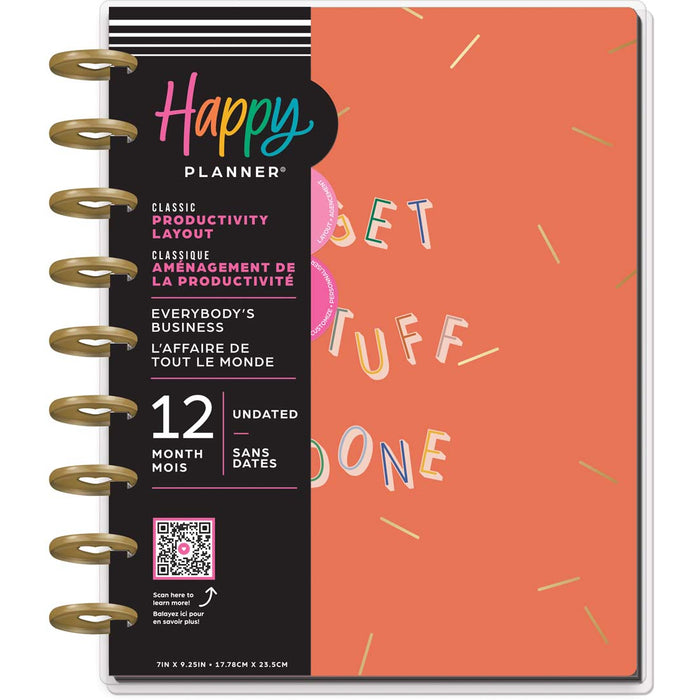 LAST STOCK! The Happy Planner Undated 'Everybody's Business' CLASSIC PRODUCTIVITY Happy Planner - 12 Months