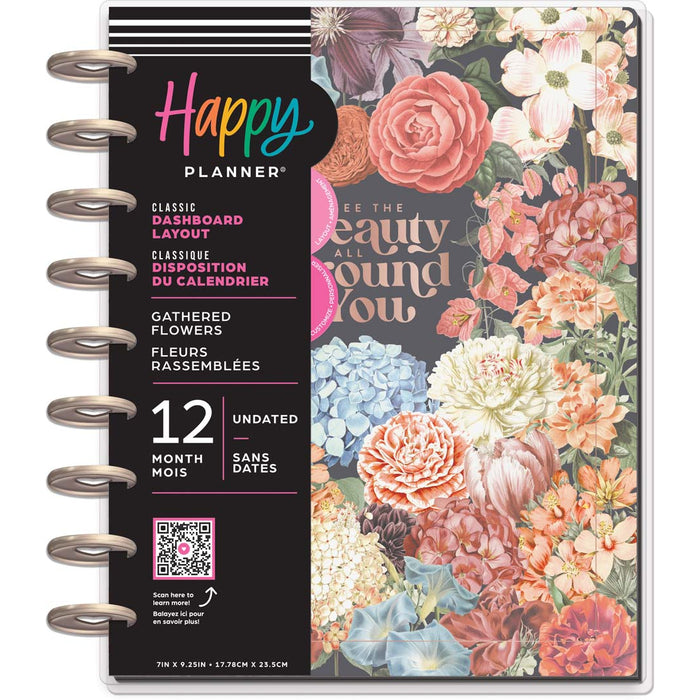 The Happy Planner Undated 'Gathered Flowers' CLASSIC DASHBOARD Happy Planner - 12 Months