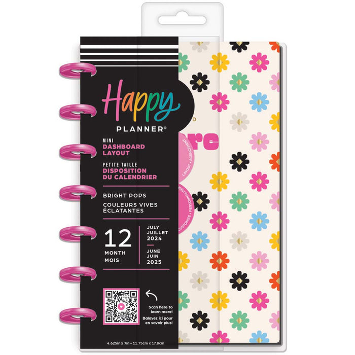 The Happy Planner 2024-2025 'Bright Pops' MINI DASHBOARD Happy Planner - 12 Months