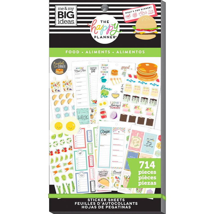 The Happy Planner CLASSIC Value Pack Stickers - Food - 30 Sheets