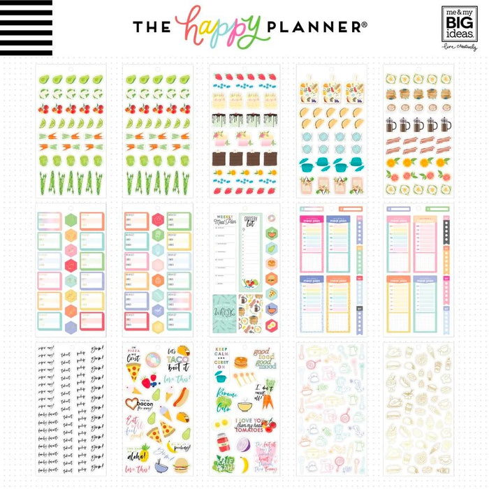 The Happy Planner CLASSIC Value Pack Stickers - Food - 30 Sheets