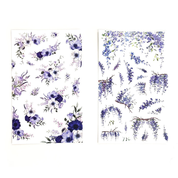 Purple Florals Sticker Book