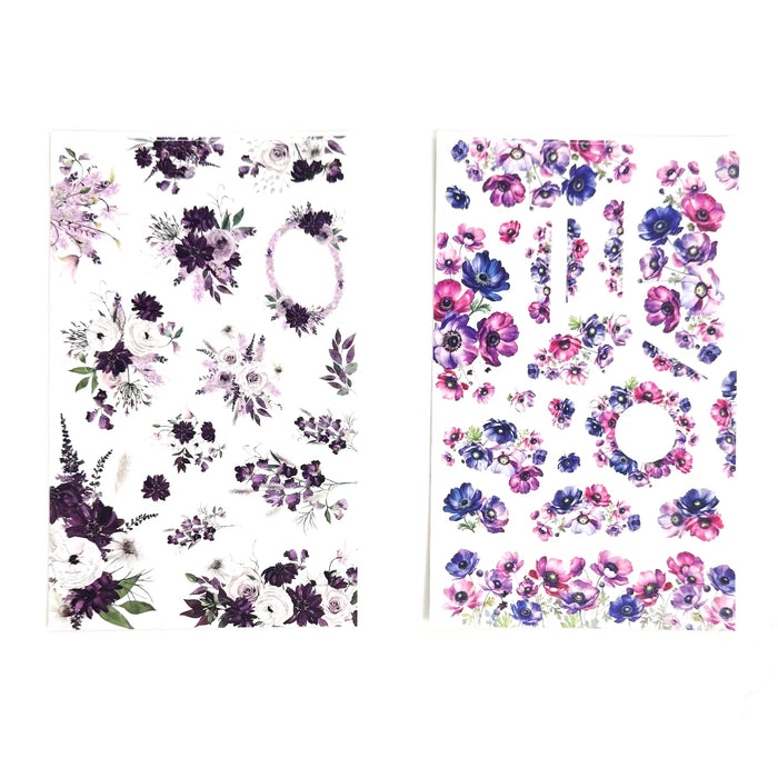Purple Florals Sticker Book