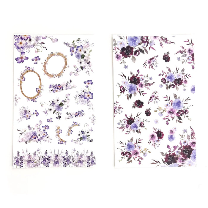 Purple Florals Sticker Book