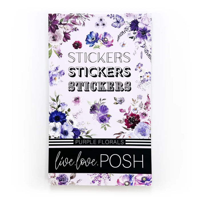Purple Florals Sticker Book
