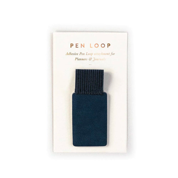 Adhesive Rectangle Pen Loop - Navy