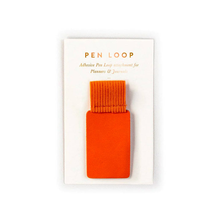 Adhesive Rectangle Pen Loop - Orange