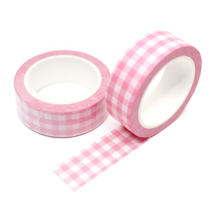 Pink Gingham Washi Tape
