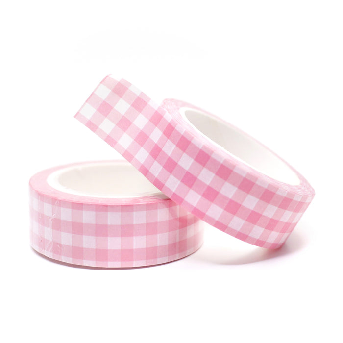 Pink Gingham Washi Tape