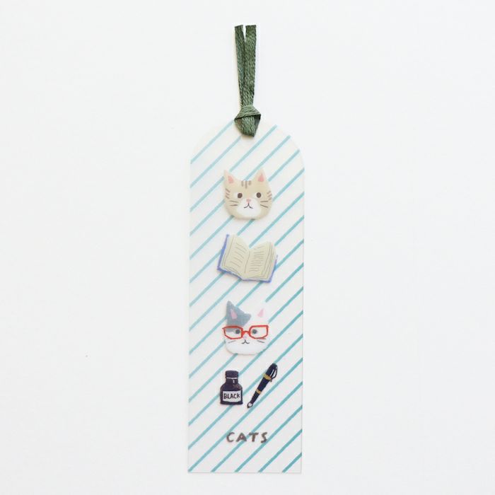 Clear Bookmark - Book & Cat