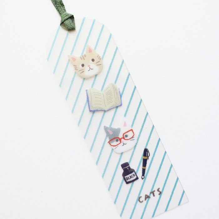 Clear Bookmark - Book & Cat