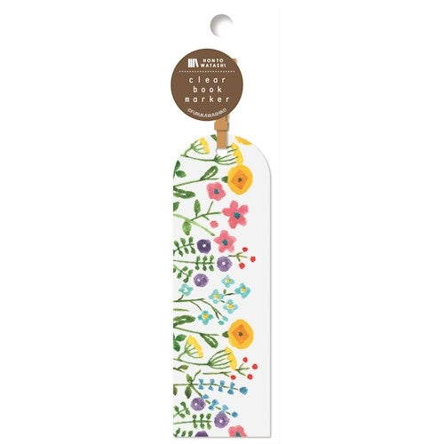 Clear Bookmark - Flower Garden