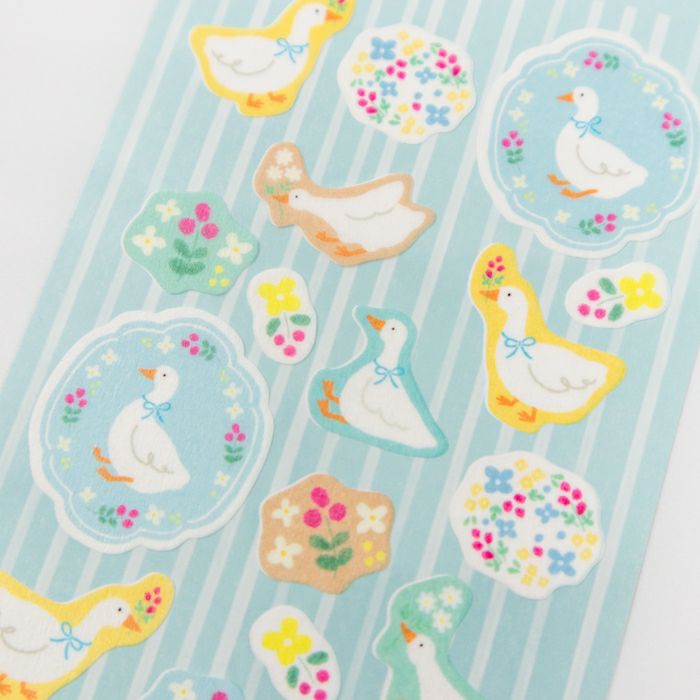 Sticker Sheet - Flowers & Ducks