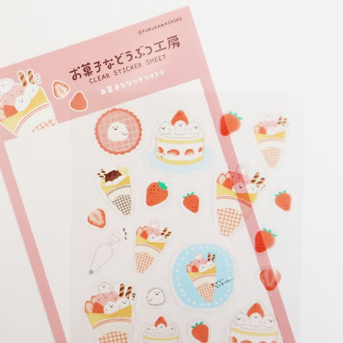 Animal Sweets Shop Clear Sticker Sheet - Little Bird