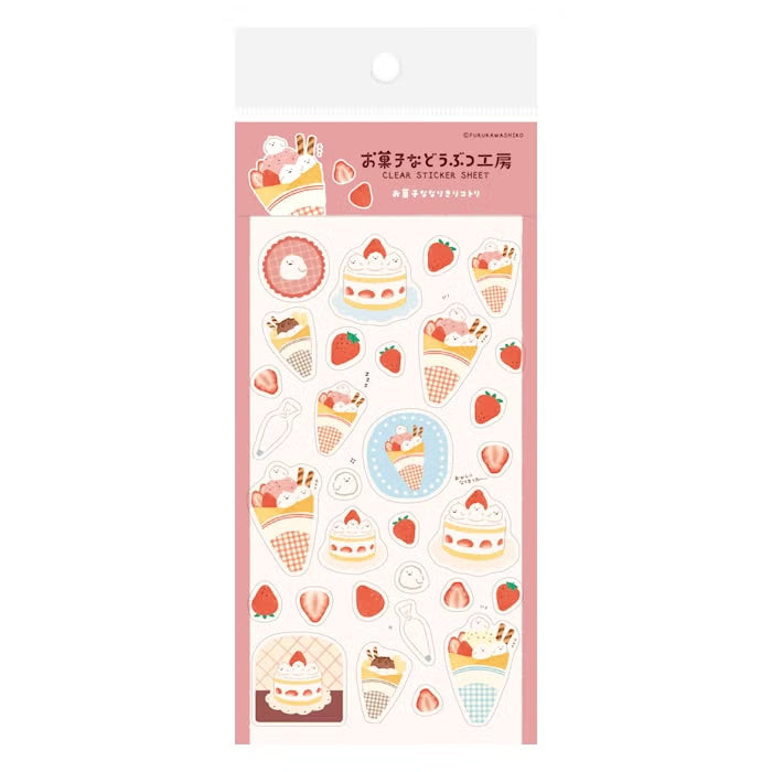 Animal Sweets Shop Clear Sticker Sheet - Little Bird