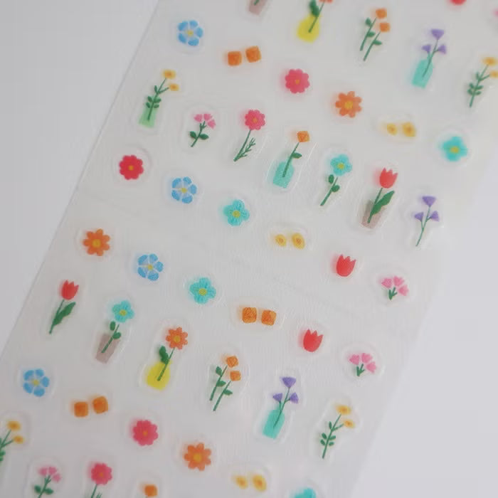 Mini Clear Sticker Sheet Set - Flower