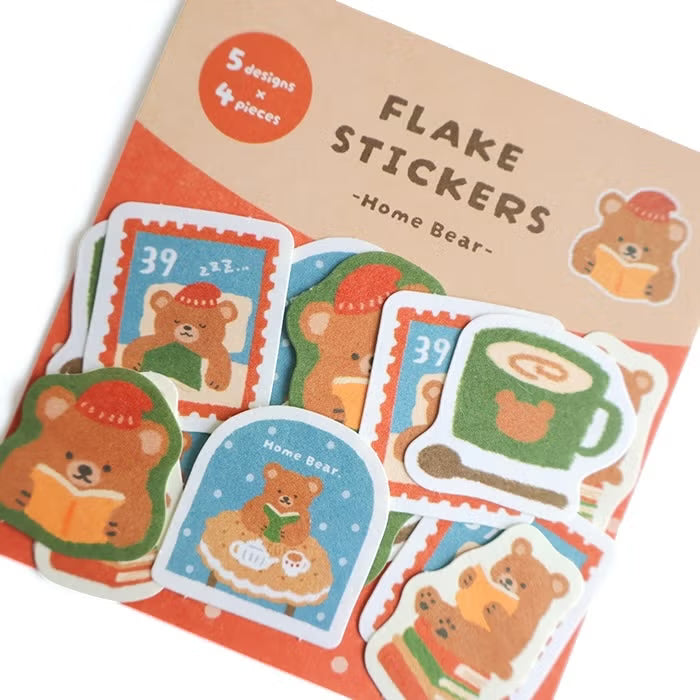 Flake Stickers - Home Bear