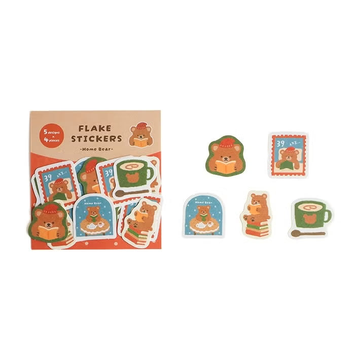 Flake Stickers - Home Bear