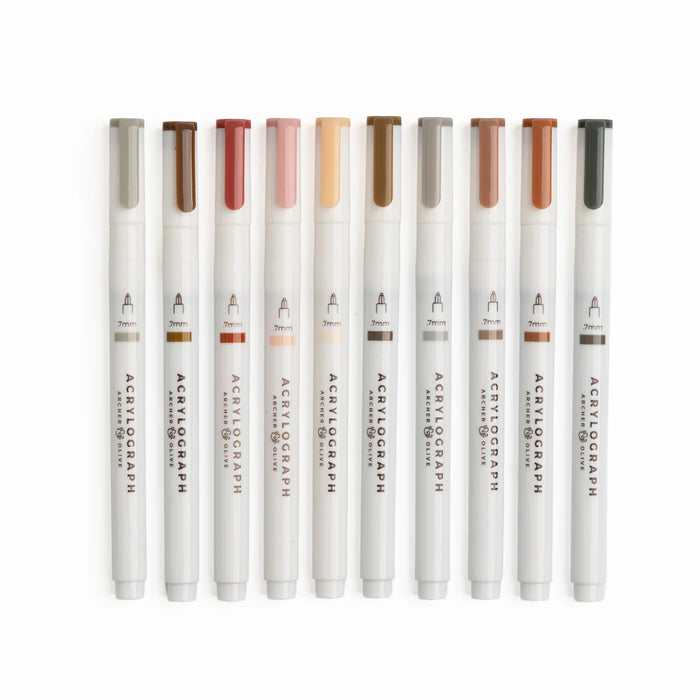 Acrylograph Pens Set of 10 - Quiet Corners