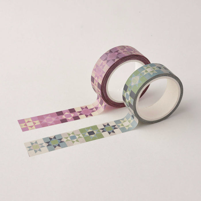 Patchwork Star Washi Tape - Pink