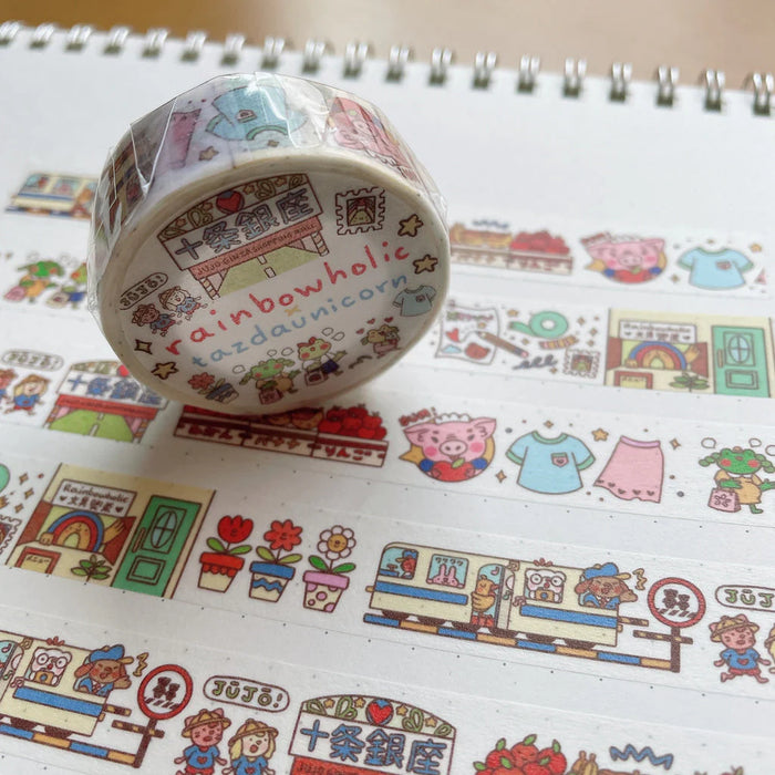 rainbowholic x Tazdaunicorn Washi Tape - Jujo Ginza