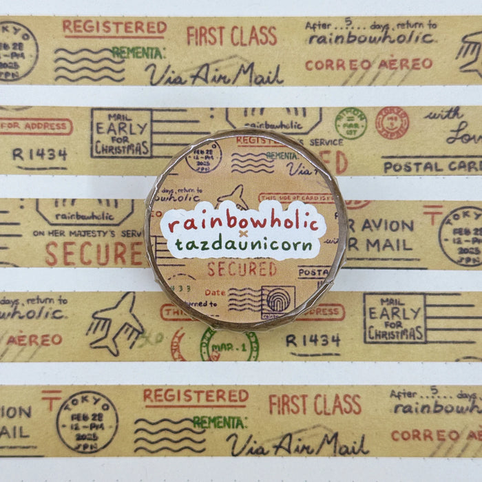 rainbowholic x Tazdaunicorn Washi Tape - Airmail Stamp