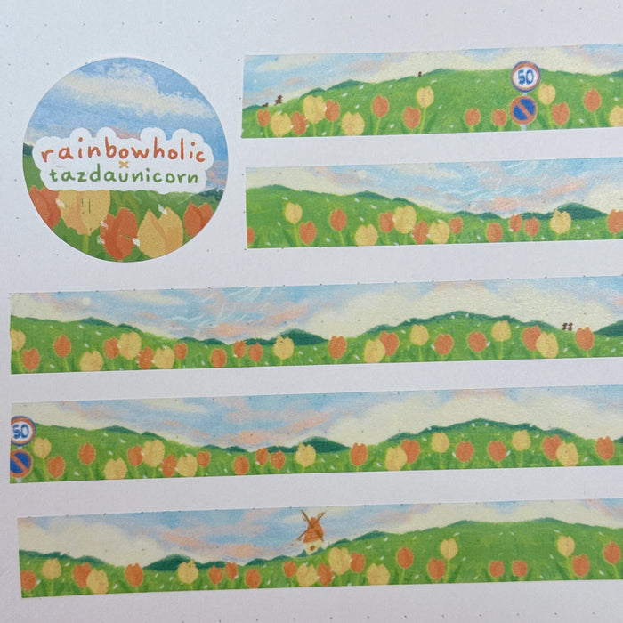rainbowholic x Tazdaunicorn Washi Tape - Tulip Field