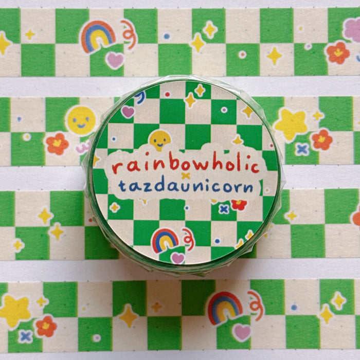 rainbowholic x Tazdaunicorn Washi Tape - Colourful Retro Pattern