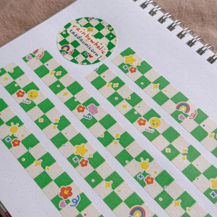 rainbowholic x Tazdaunicorn Washi Tape - Colourful Retro Pattern