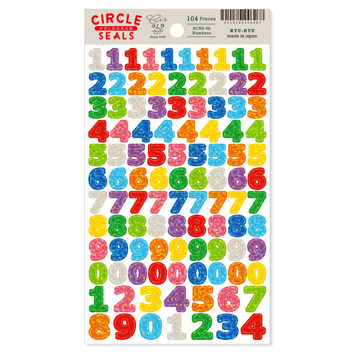 Circle Seal Hologram Stickers - Numbers