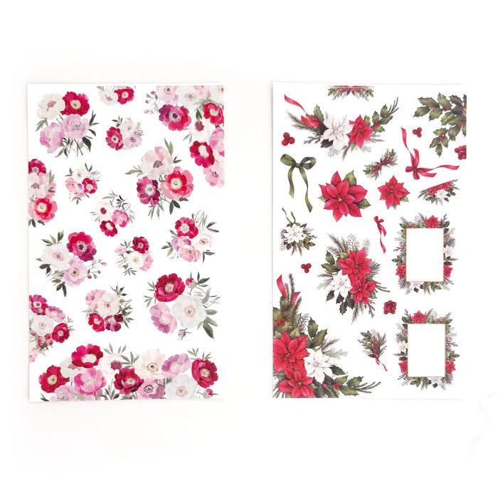 Red Florals Sticker Book