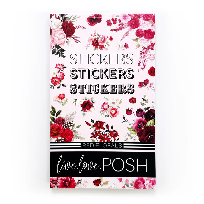 Red Florals Sticker Book