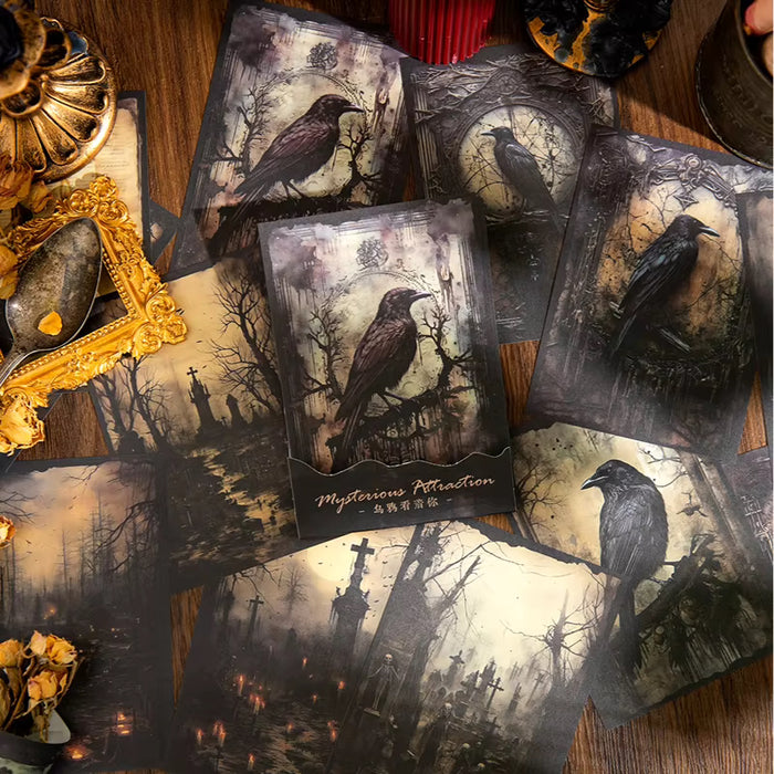 Dark Aesthetic Collage Paper Pack - Ravens